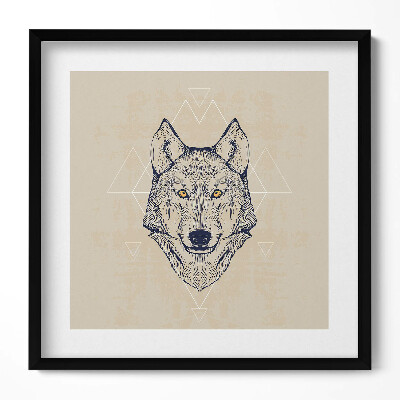Obraz v rámu efektivní Vlčí hlava