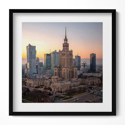 Obraz v rámu efektivní Palác kultury a vědy Varšava