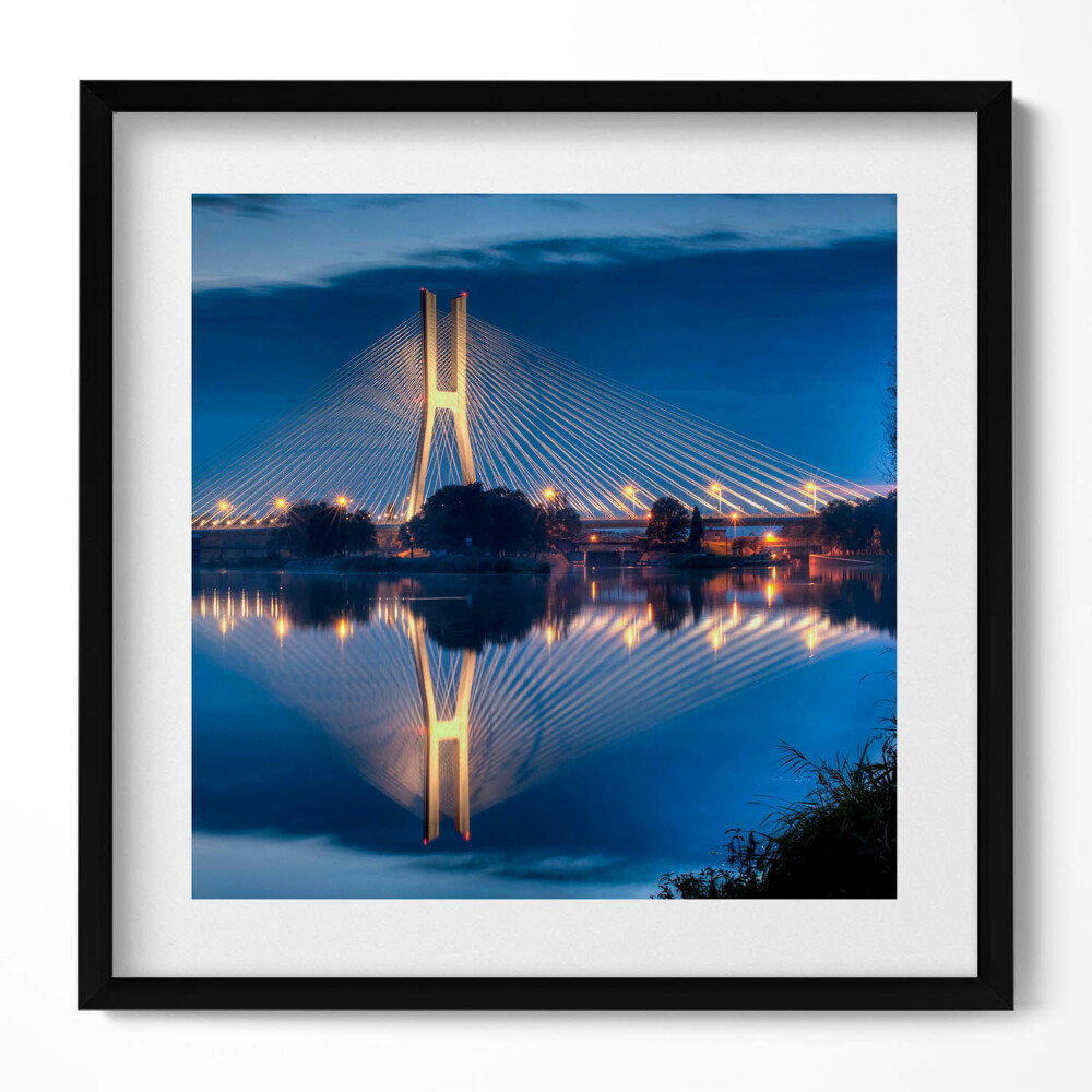 Obraz v rámu efektivní Rędziński Bridge Wrocław