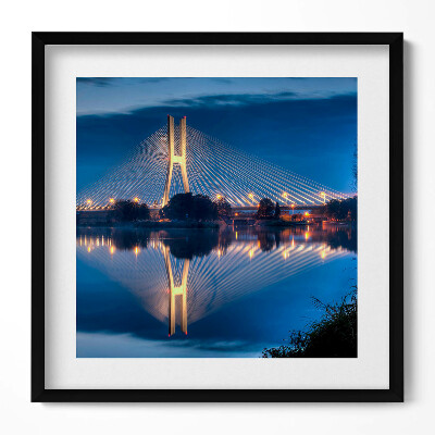 Obraz v rámu efektivní Rędziński Bridge Wrocław