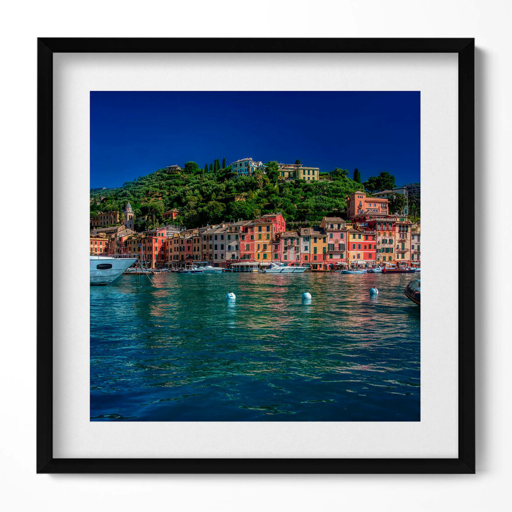 Obraz v rámu efektivní Lodě plující v Portofinu