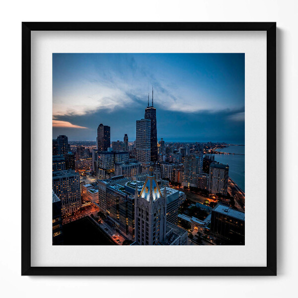 Obraz v rámu efektivní Fotografie města Chicago