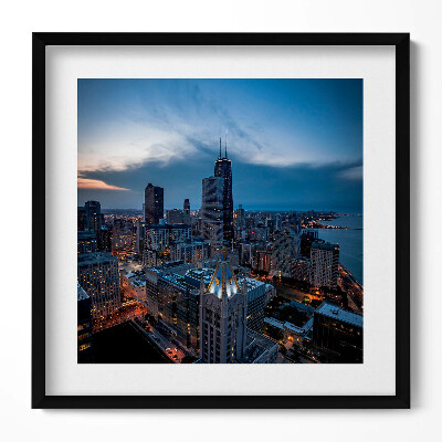 Obraz v rámu efektivní Fotografie města Chicago