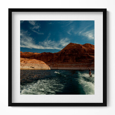 Obraz v rámu efektivní Osoba vodní lyžování