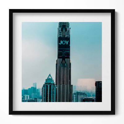 Obraz v rámu efektivní Baiyoke Tower v Thajsku