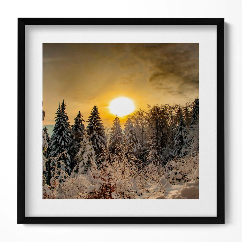 Obraz v rámu efektivní Zimní krajina Beskydy