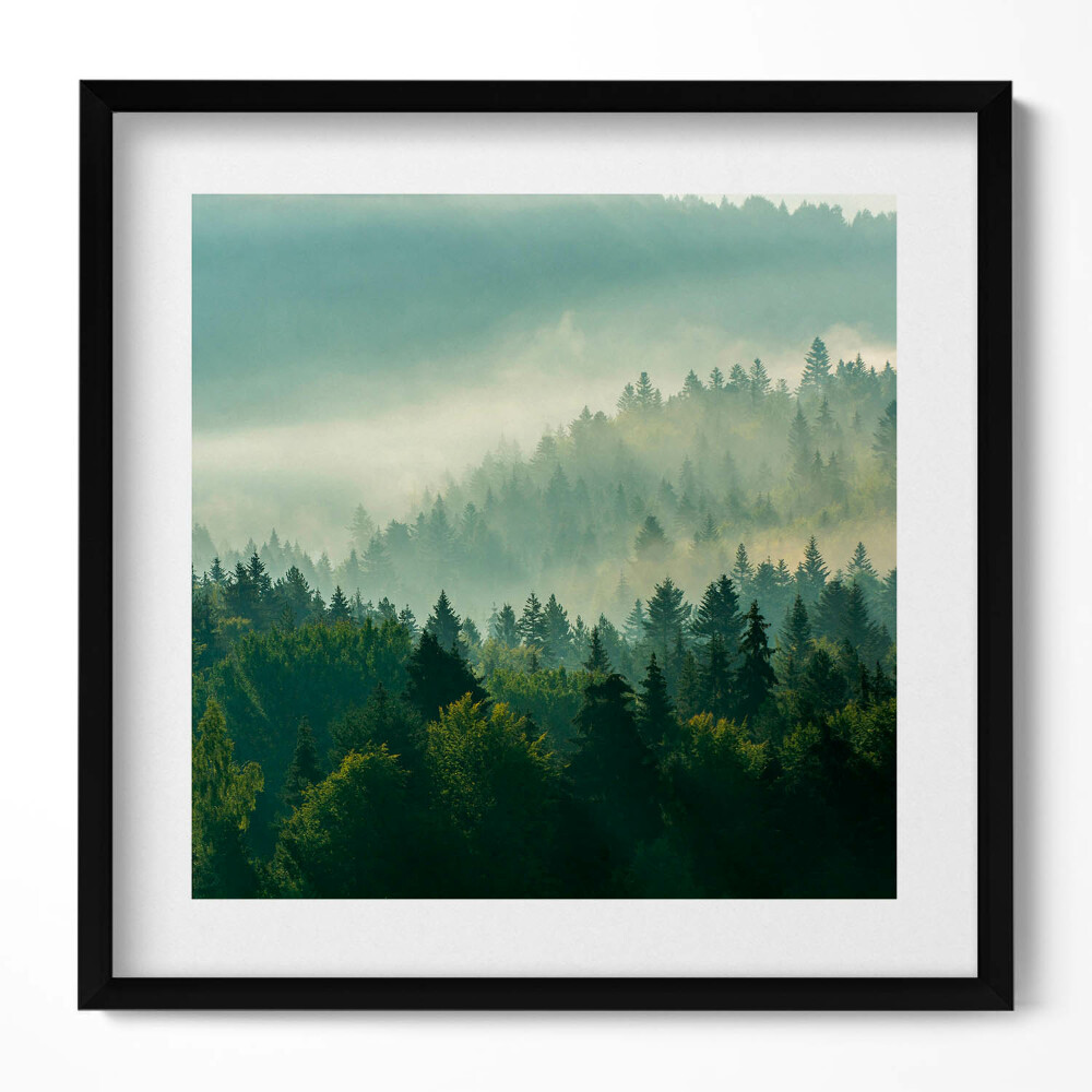 Obraz v rámu efektivní Východ slunce v Beskydech