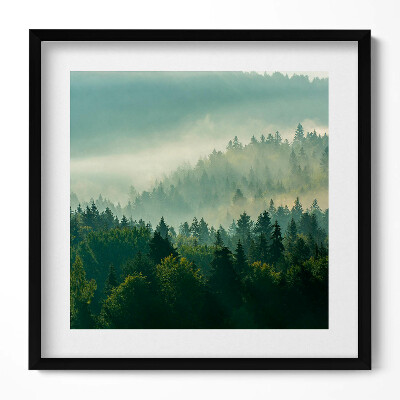 Obraz v rámu efektivní Východ slunce v Beskydech