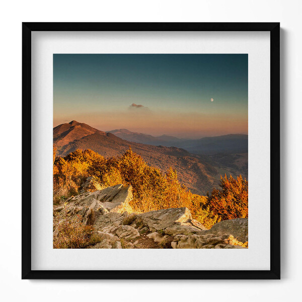 Obraz v rámu efektivní Pohoří Bieszczady