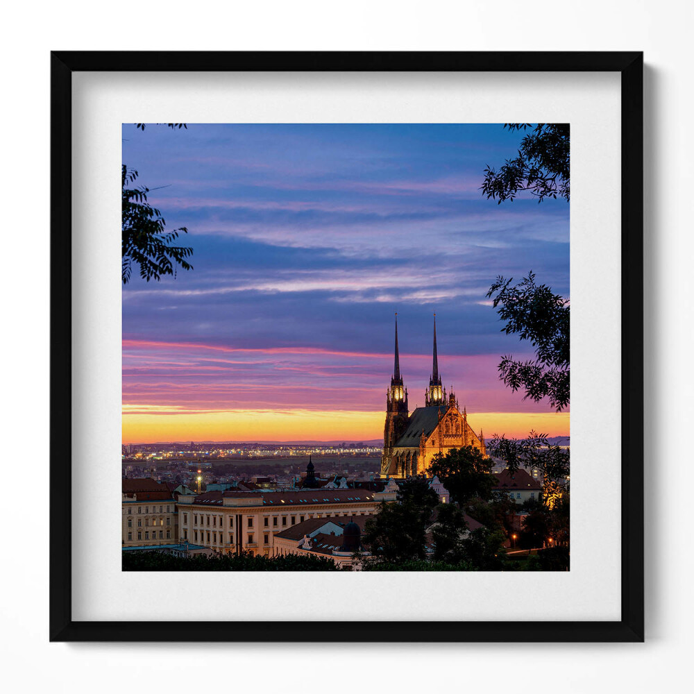 Obraz v rámu efektivní Východ slunce Brno