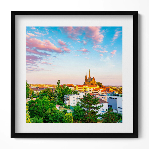 Obraz v rámu efektivní Budovy Brno Česká republika