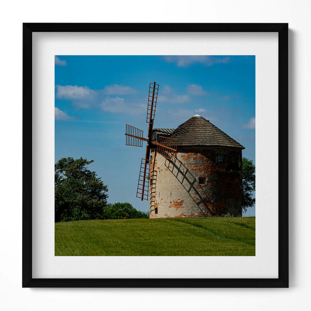 Obraz v rámu efektivní Moravský větrný mlýn