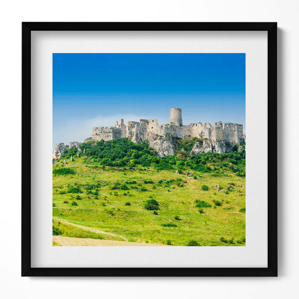 Obraz v rámu efektivní Spišský hrad na Slovensku