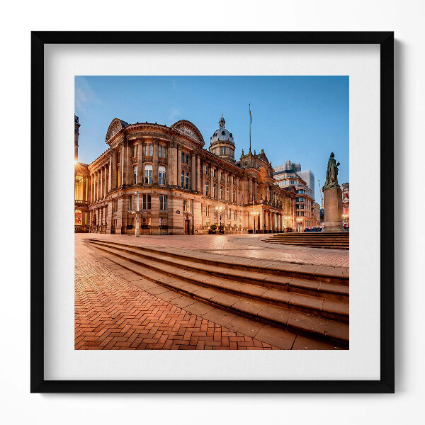 Obraz v rámu efektivní Birminghamská radnice v Anglii