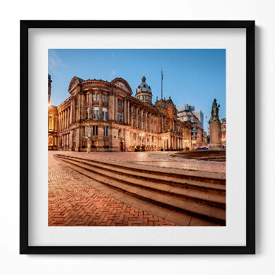 Obraz v rámu efektivní Birminghamská radnice v Anglii