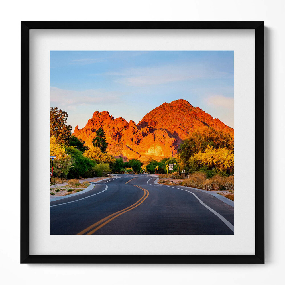 Obraz v rámu efektivní Pohled na horu Camelback