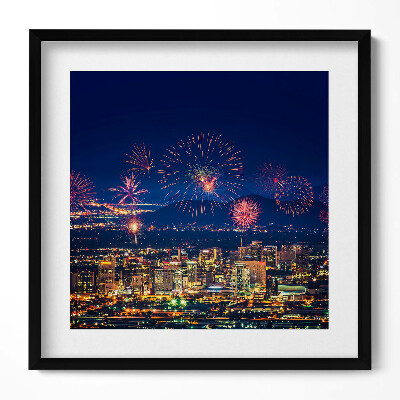 Obraz v rámu efektivní Město Phoenix v noci