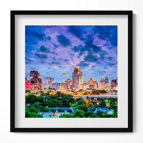 Obraz v rámu efektivní Krajina města San Antonio