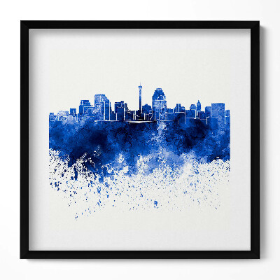 Obraz v rámu efektivní Panorama San Antonio akvarelů