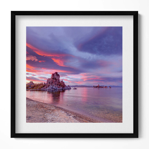 Obraz v rámu efektivní Mono Lake California Východ slunce