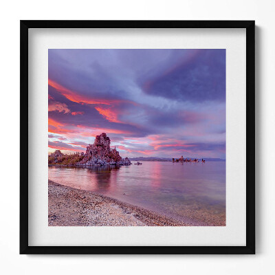 Obraz v rámu efektivní Mono Lake California Východ slunce