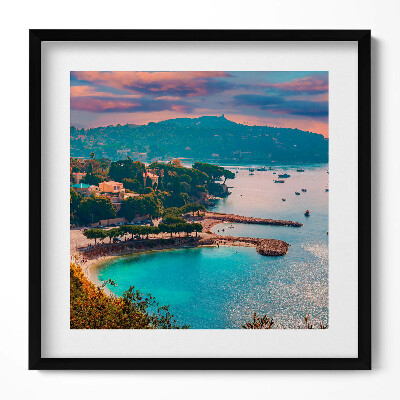 Obraz v rámu efektivní Pohled na Francouzskou riviéru