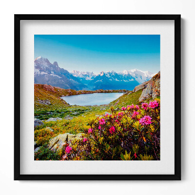 Obraz v rámu efektivní Mont Blanc ledovec Chamonix