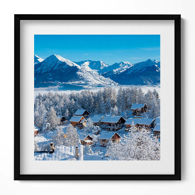 Obraz v rámu efektivní Položte sníh v Alpách