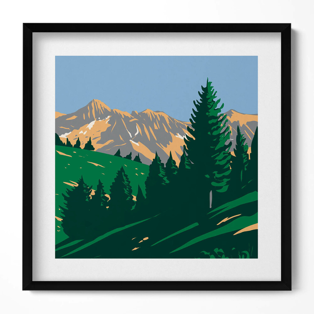 Obraz v rámu efektivní Národní park v Alpách Francie