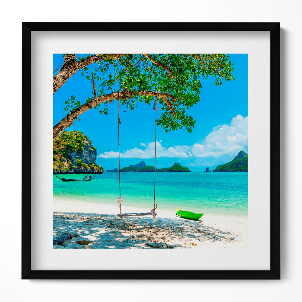 Obraz v rámu efektivní Slunečný ostrov v Thajsku