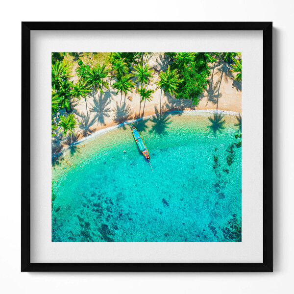 Obraz v rámu efektivní Tropická pláž v Koh Tao