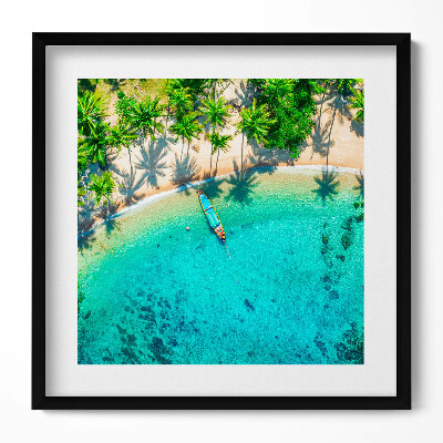 Obraz v rámu efektivní Tropická pláž v Koh Tao