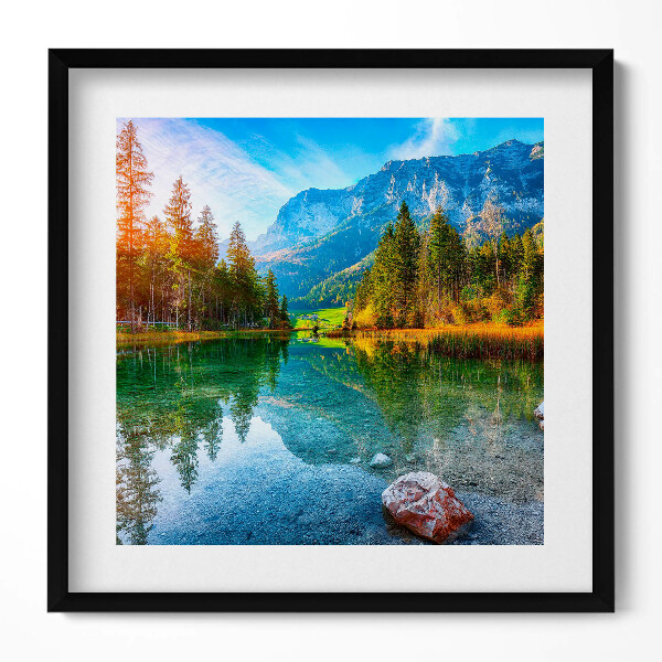 Obraz v rámu efektivní Říční horská krajina