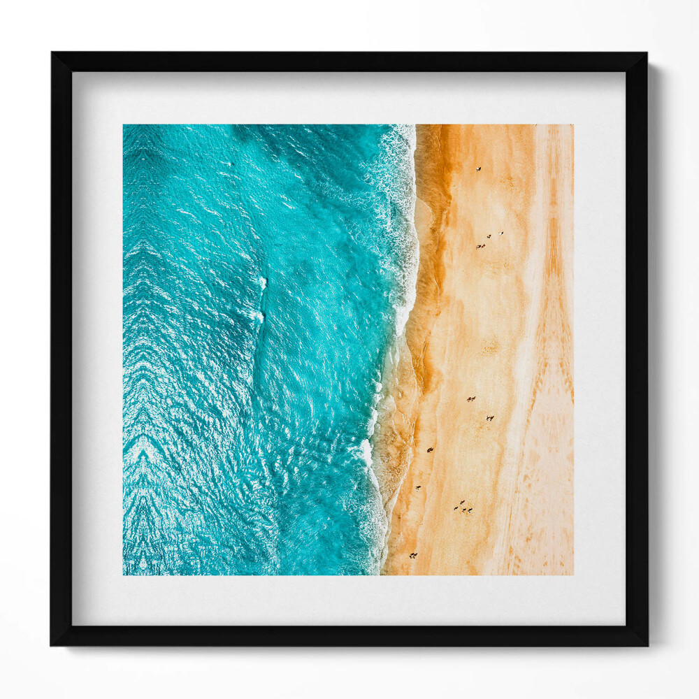 Obraz v rámu efektivní Lidé na mořské pláži