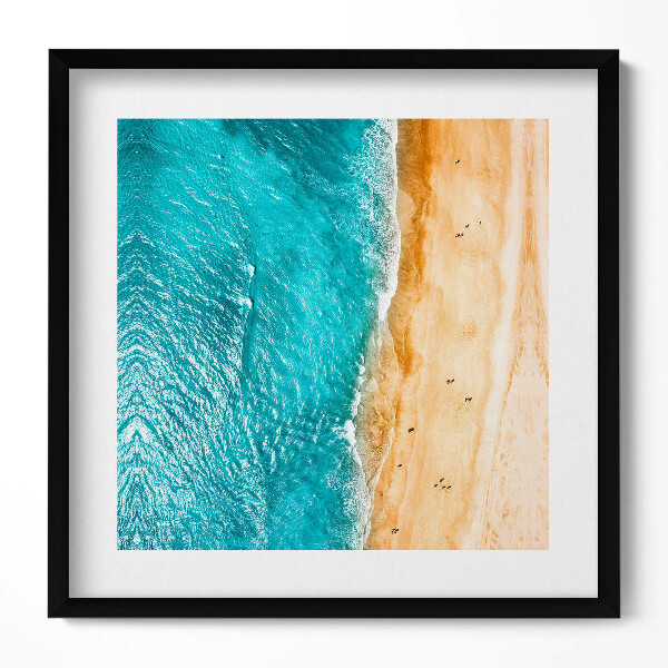 Obraz v rámu efektivní Lidé na mořské pláži