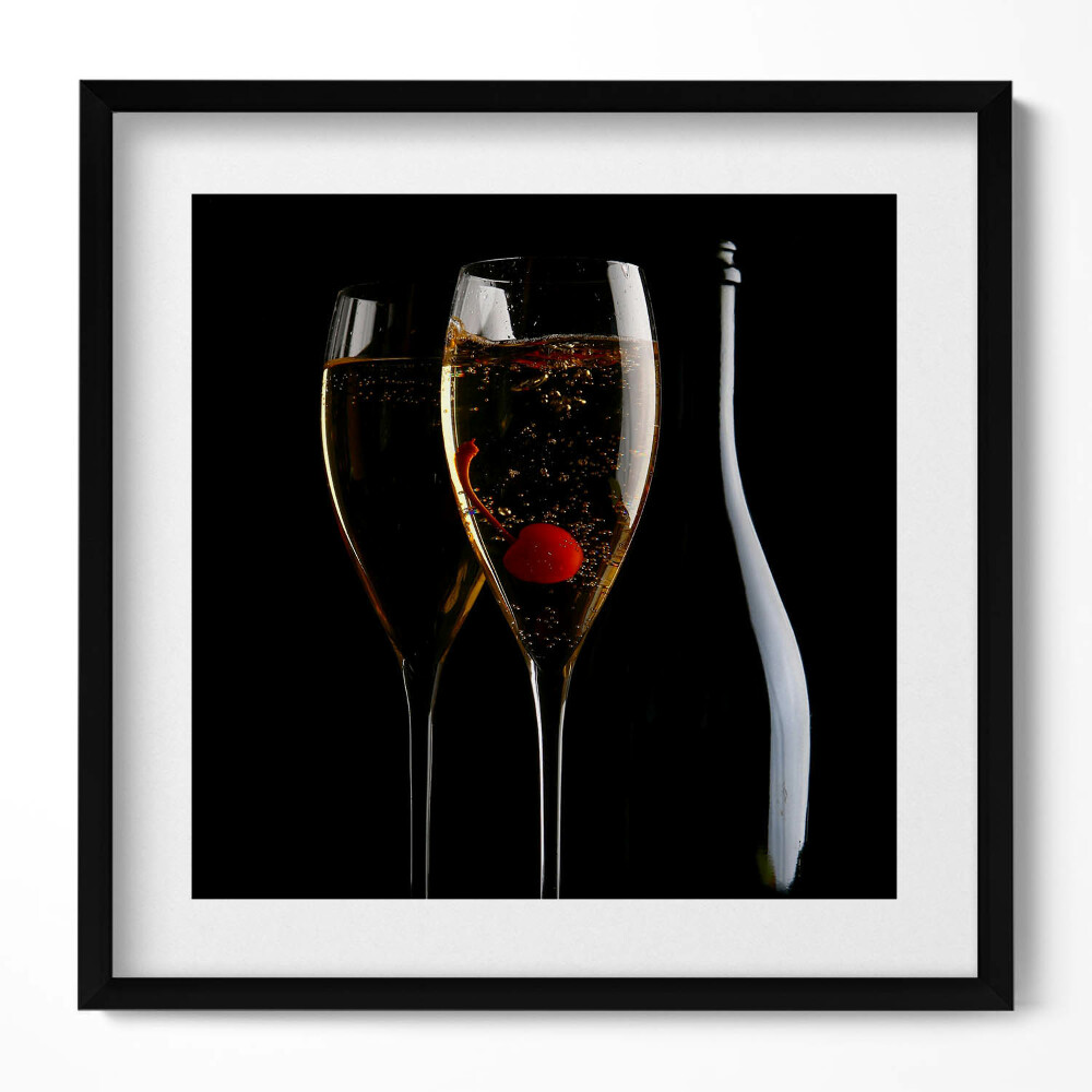 Obraz v rámu efektivní Sklenice šampaňského
