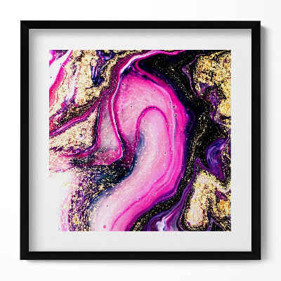 Obraz v rámu efektivní Mramorová abstrakce se zlatem