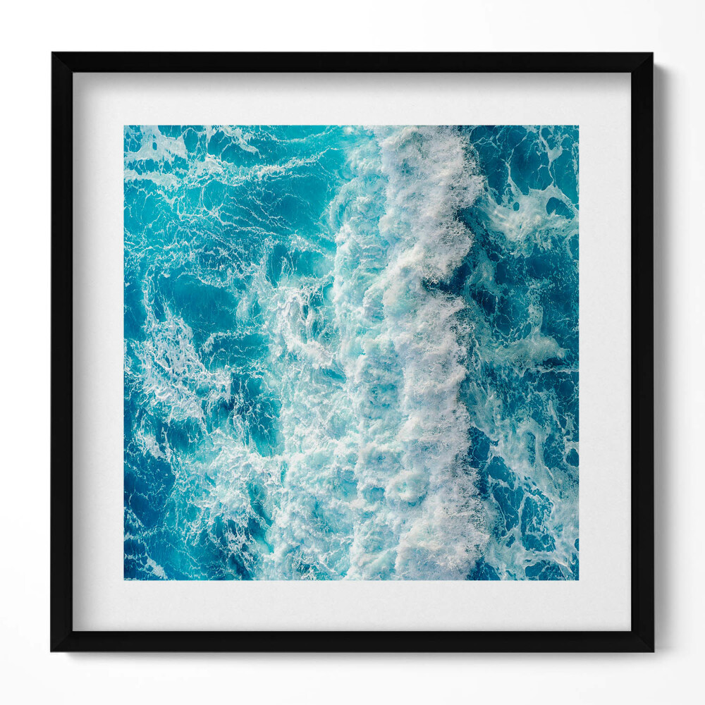 Obraz v rámu efektivní Letecký pohled na vlnu oceánu