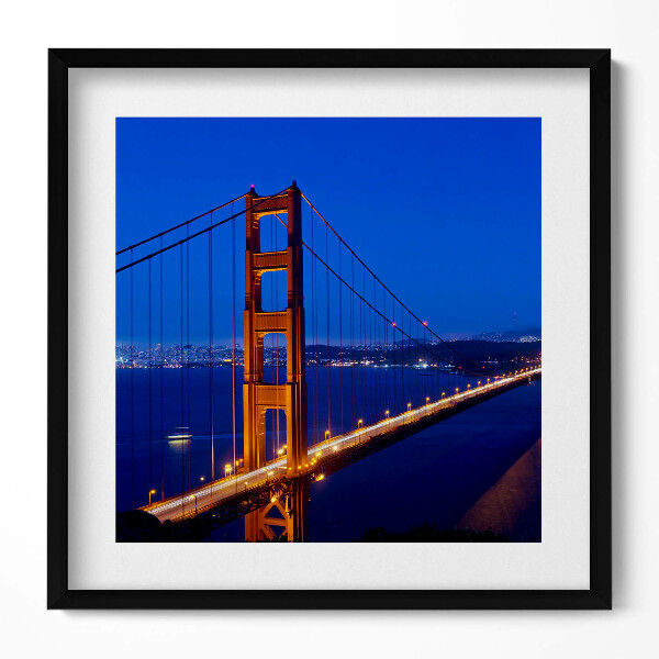 Obraz v rámu efektivní Pohled na Golden Gate Bridge