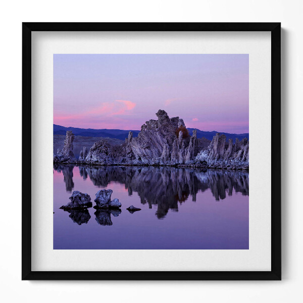 Obraz v rámu efektivní Odraz kamenů ve vodě