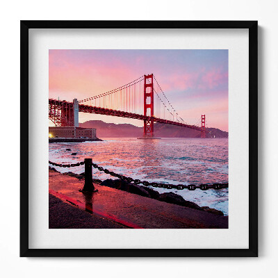 Obraz v rámu efektivní Pohled na Golden Gate Bridge