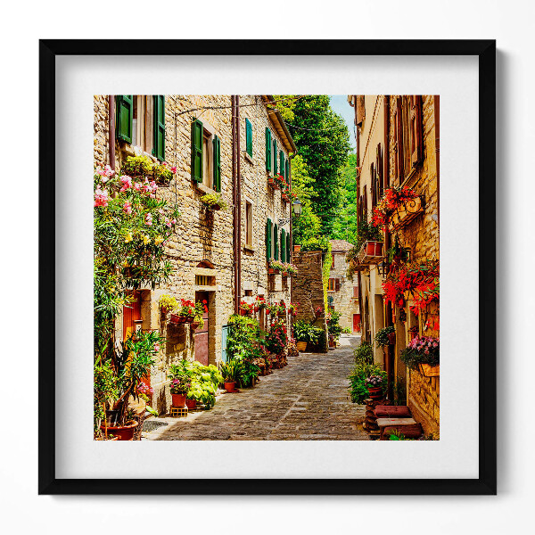 Obraz v rámu efektivní Malebná městská ulice