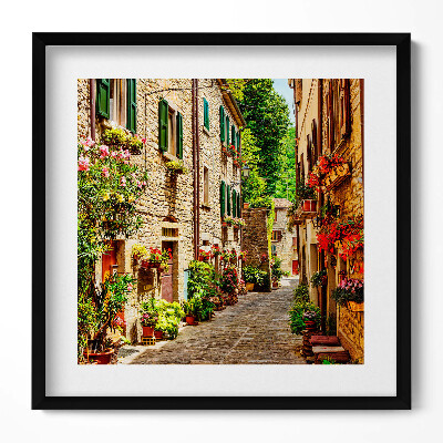 Obraz v rámu efektivní Malebná městská ulice