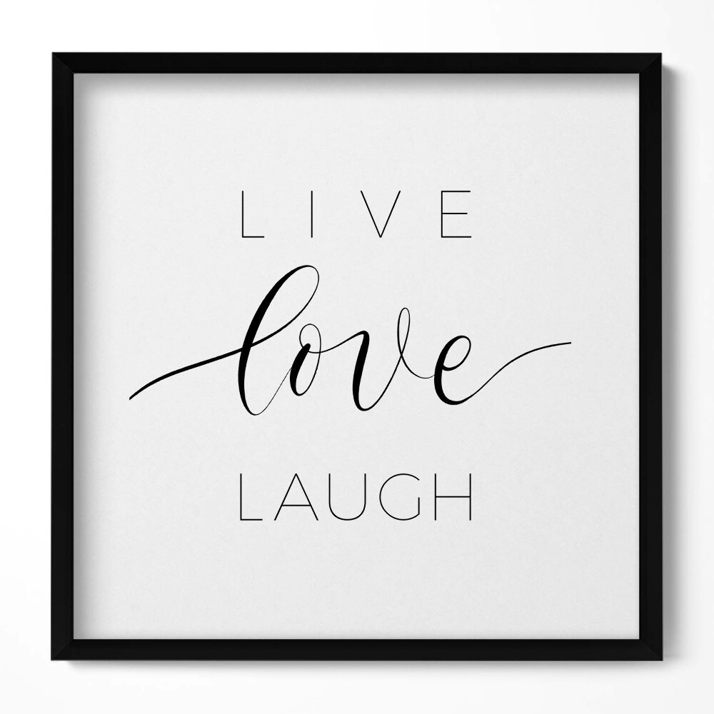 Obraz v rámu efektivní Nápis do bytu "Živý milostný smích"