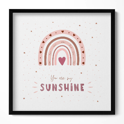 Obraz v rámu efektivní Krásná duhová ilustrace a nápis 