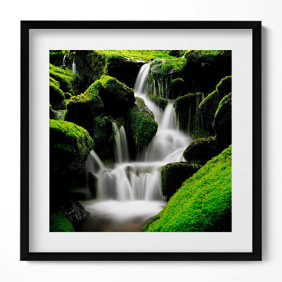 Obraz v rámu efektivní Divoký vodopád v džungli