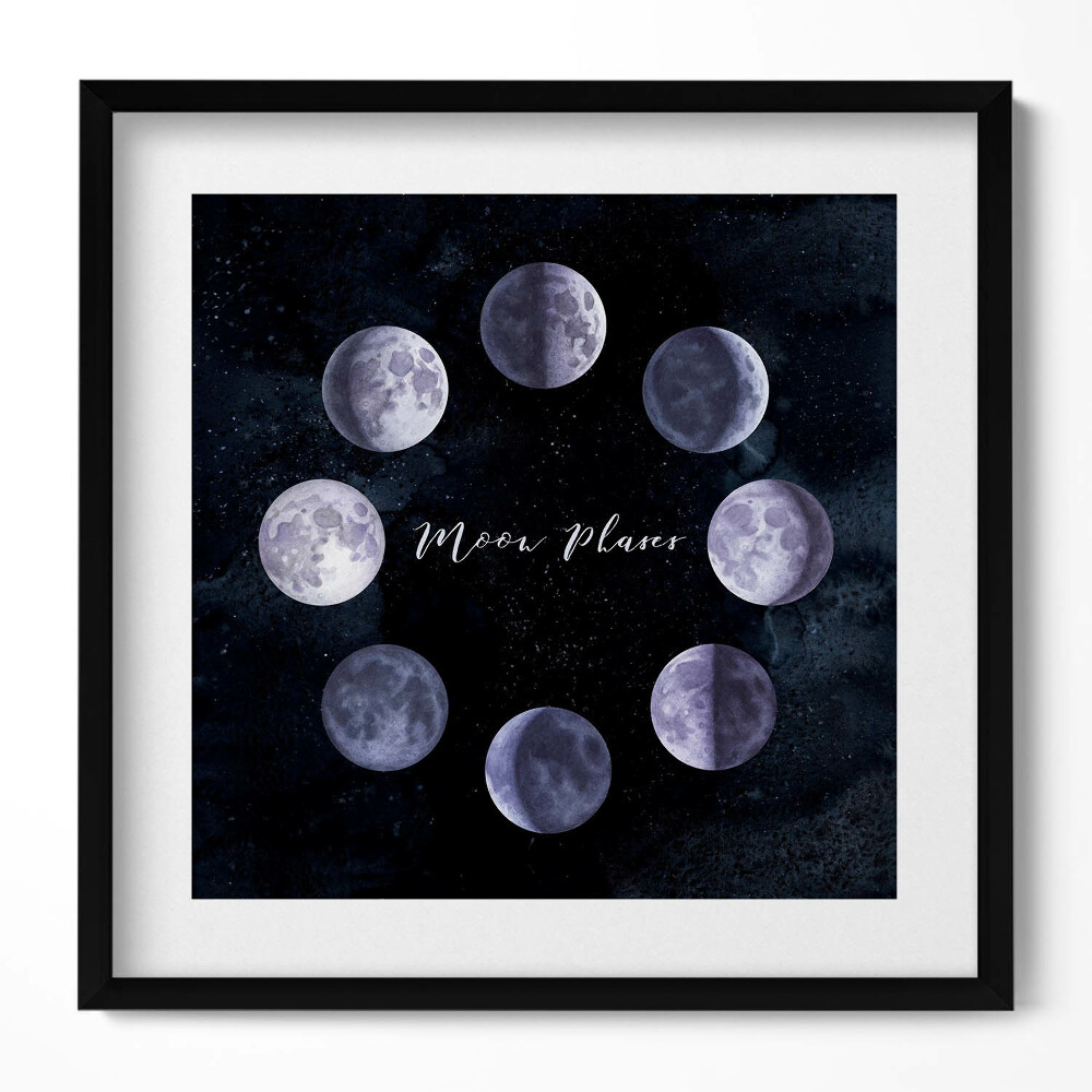 Obraz v rámu efektivní Ilustrace fáze měsíce