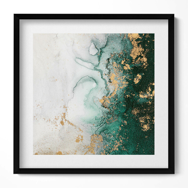 Obraz v rámu efektivní Abstraktní kompozice se zlatem