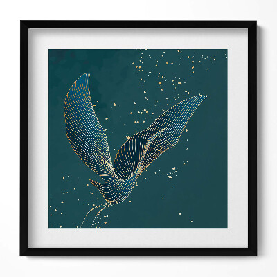 Obraz v rámu efektivní Abstraktní jeřáb ve zlatě