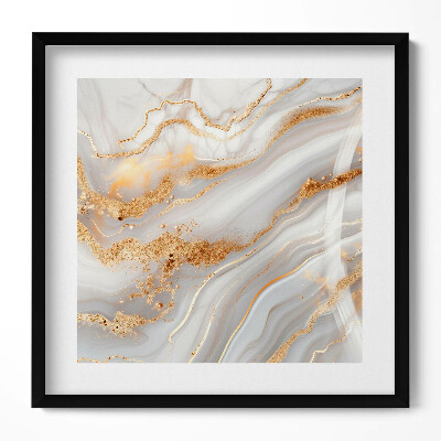 Obraz v rámu efektivní Textura mramoru se zlatem